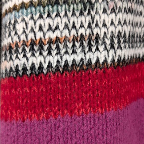 Knox Rose Striped Knit Turtleneck Sweater Colorful Dopamine Festive Christmas 2x - Picture 9 of 11